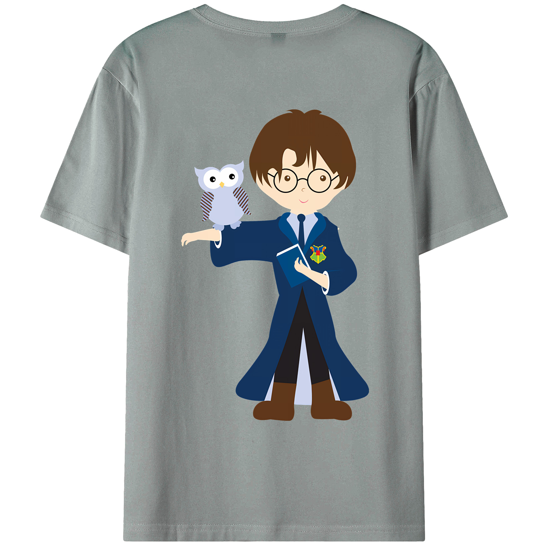 （画像用） Harry Potter ハリー・ポッターシリーズ 綿100％ メンズ半袖Tシャツ（バックプリント） 通気性